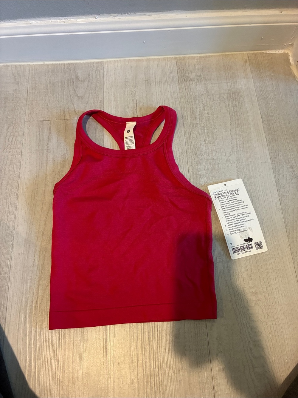 lululemon athletica Hot Pink Racerback Crop Tank